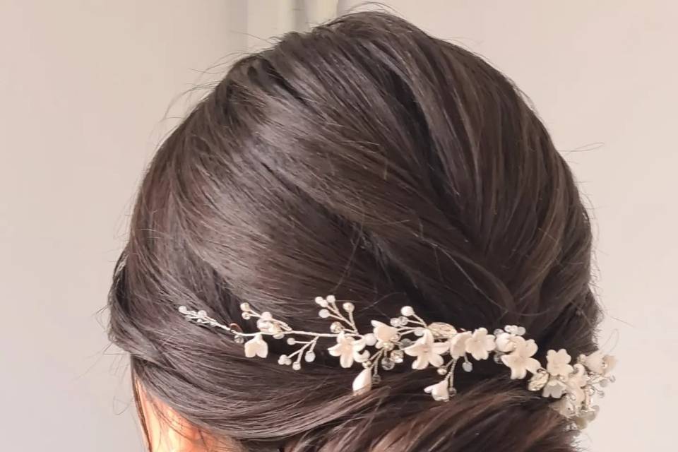 Bridal twisted updo