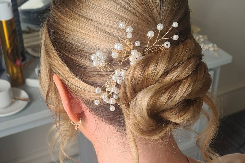 Bridesmaids twisted bun