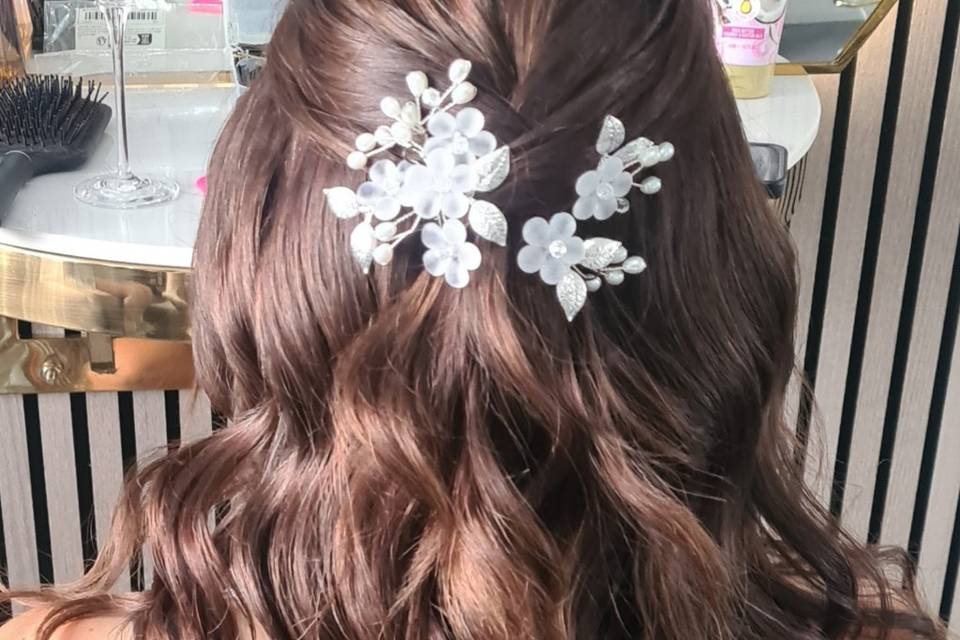 Bridal half up half down with