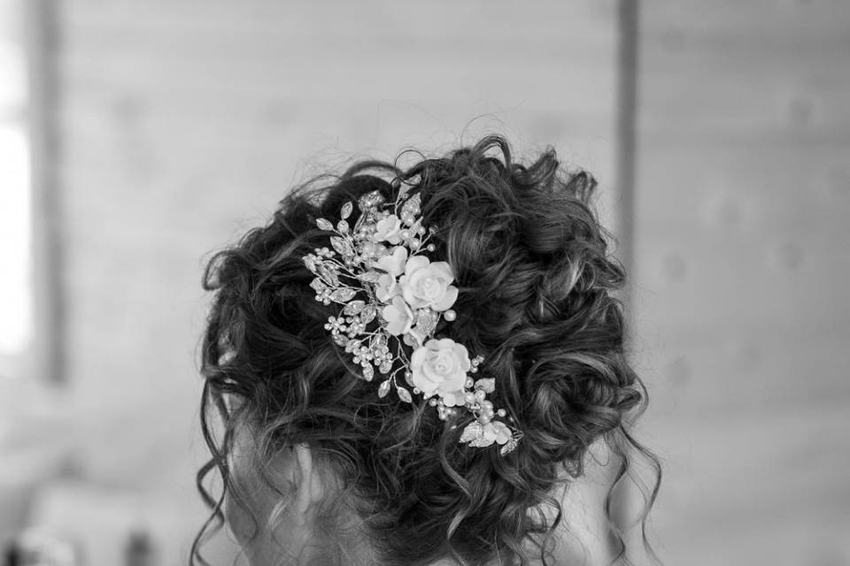 Curly updo