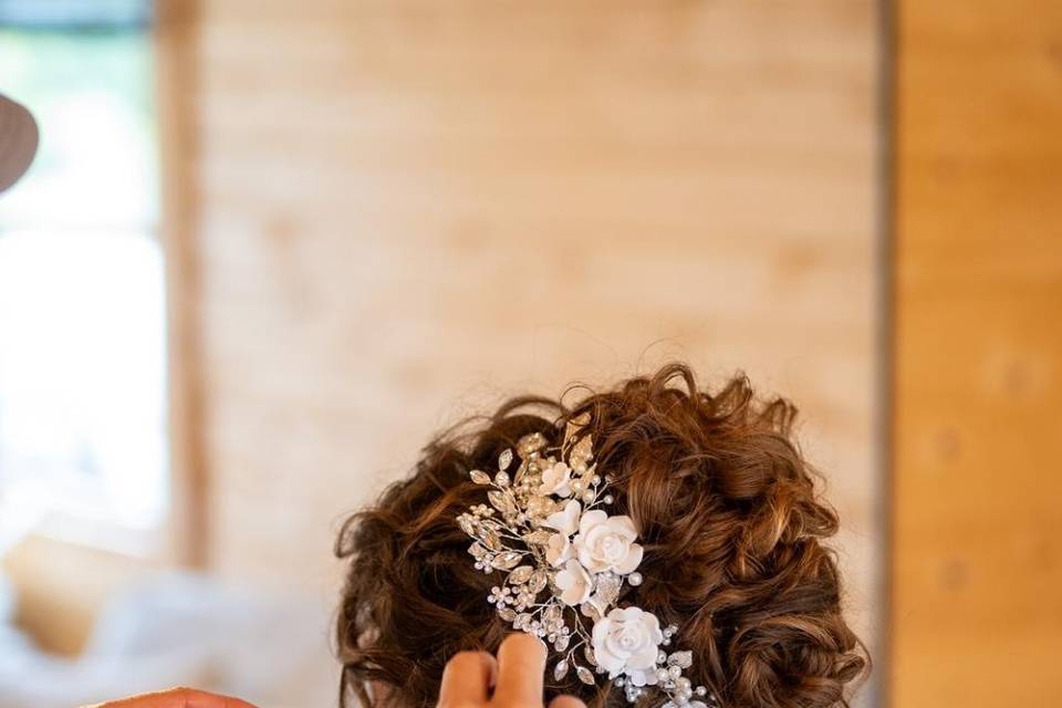 Curly updo