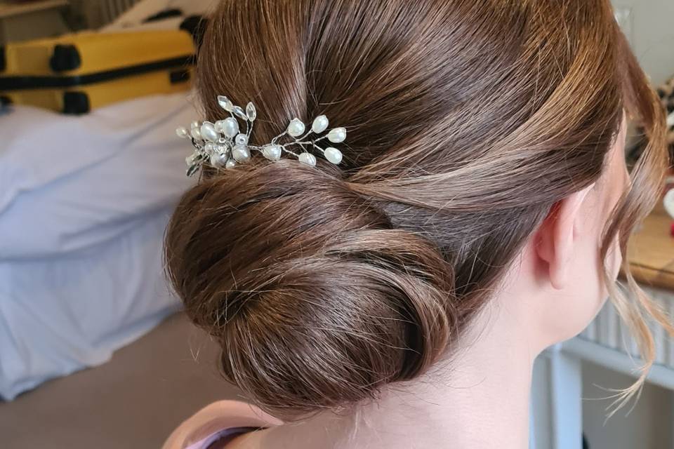 Bridesmaids stylish bun