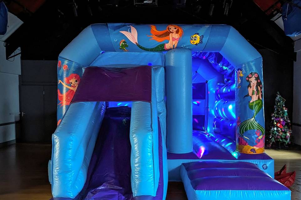 Mermaids disco bouncy castle