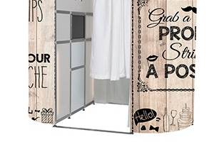 Enclosed photo booth