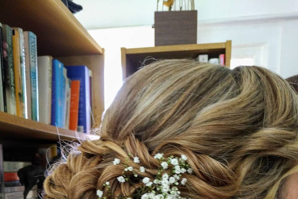 Bridal curly Boho hair