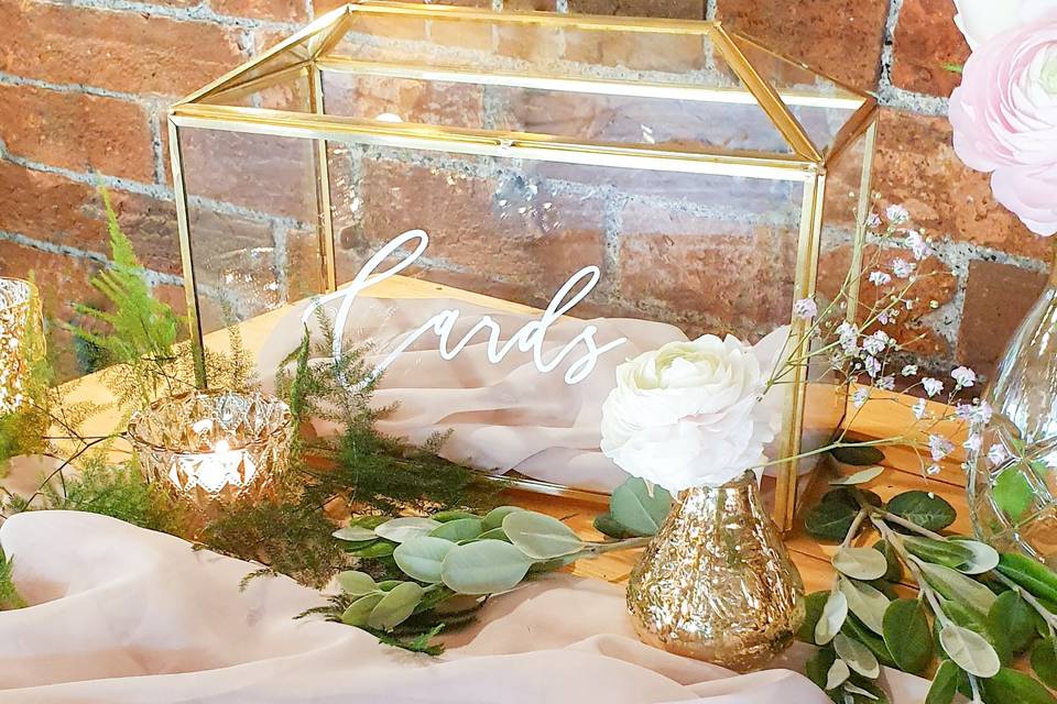 Glass & Gold Cards Box