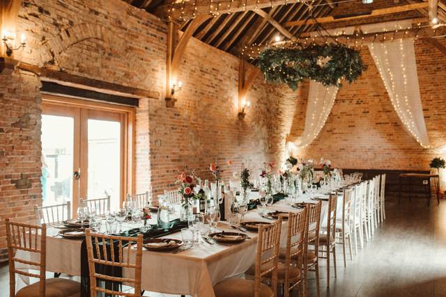 Barn wedding breakfast
