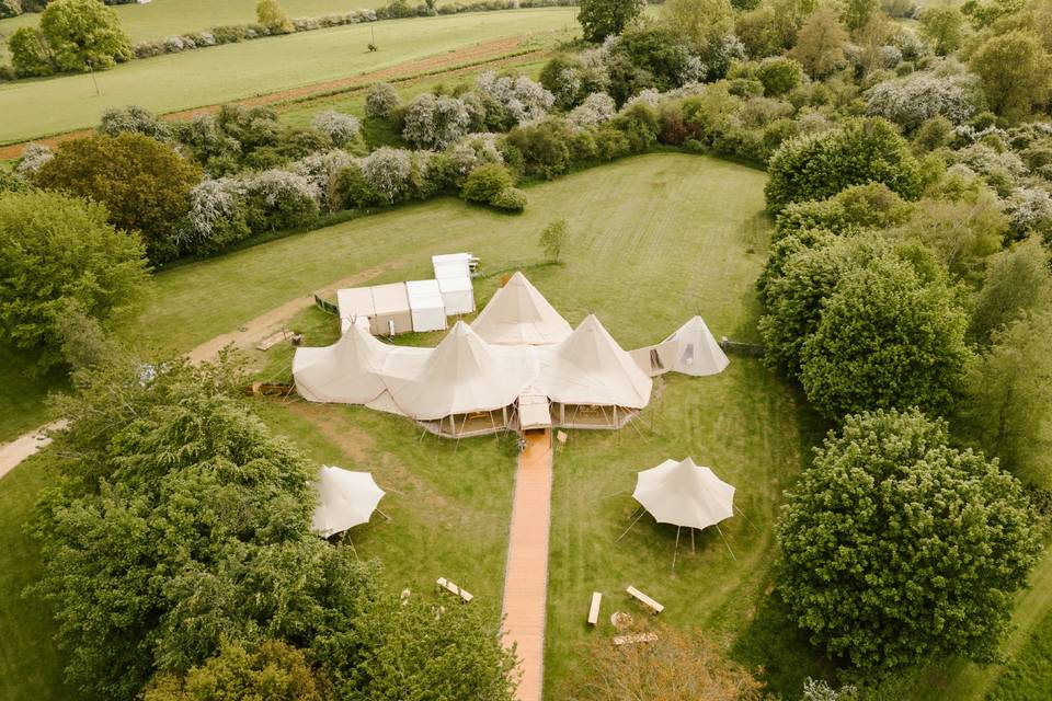 Aerial view tipi