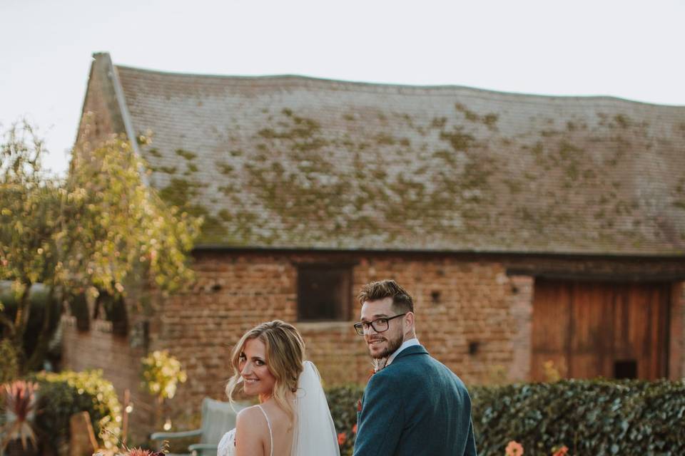 Pathway to front of barn