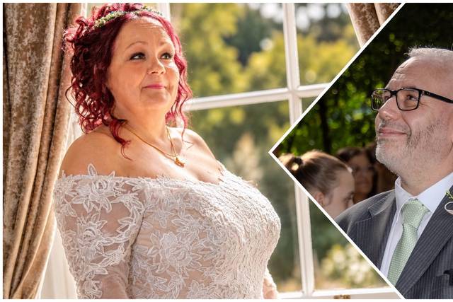 Before stepping down the aisle
