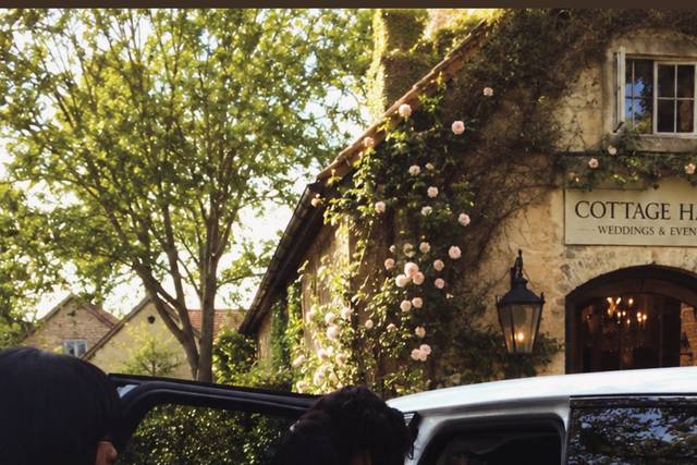 Bride on her way to the chapel
