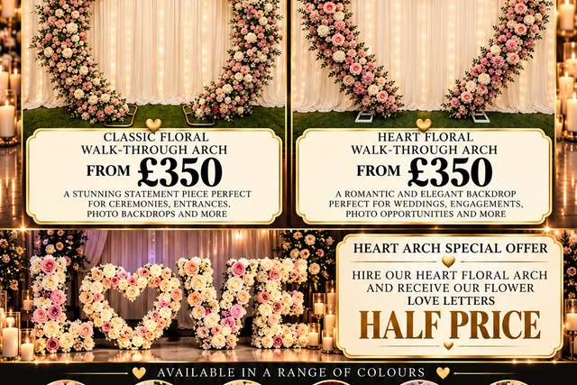 Floral wedding arches