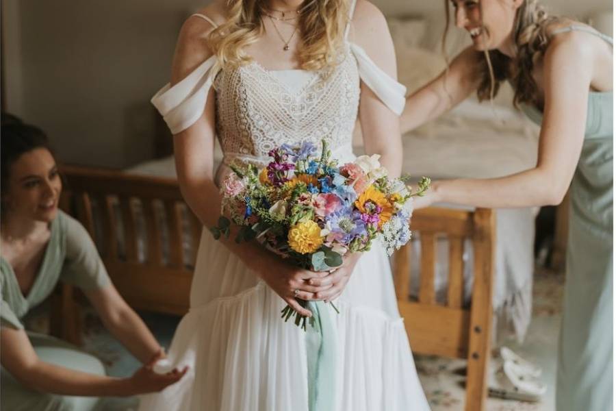 Katie and bridesmaids