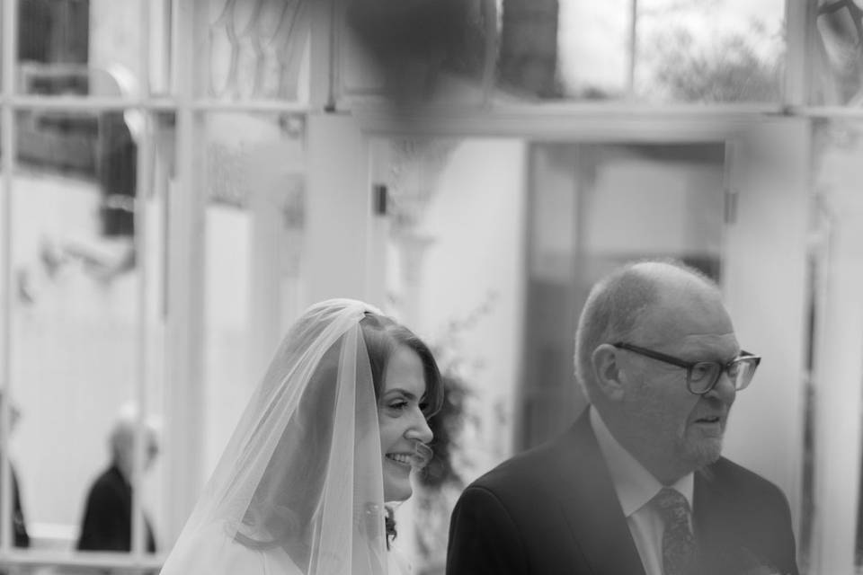 Walking down the isle