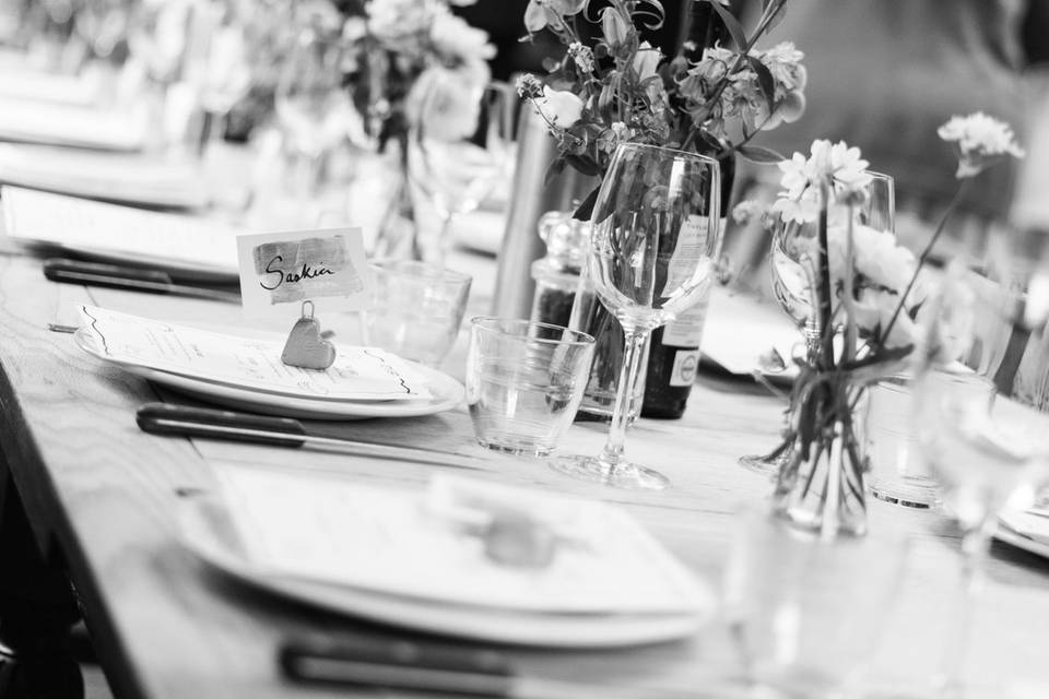 Wedding table set