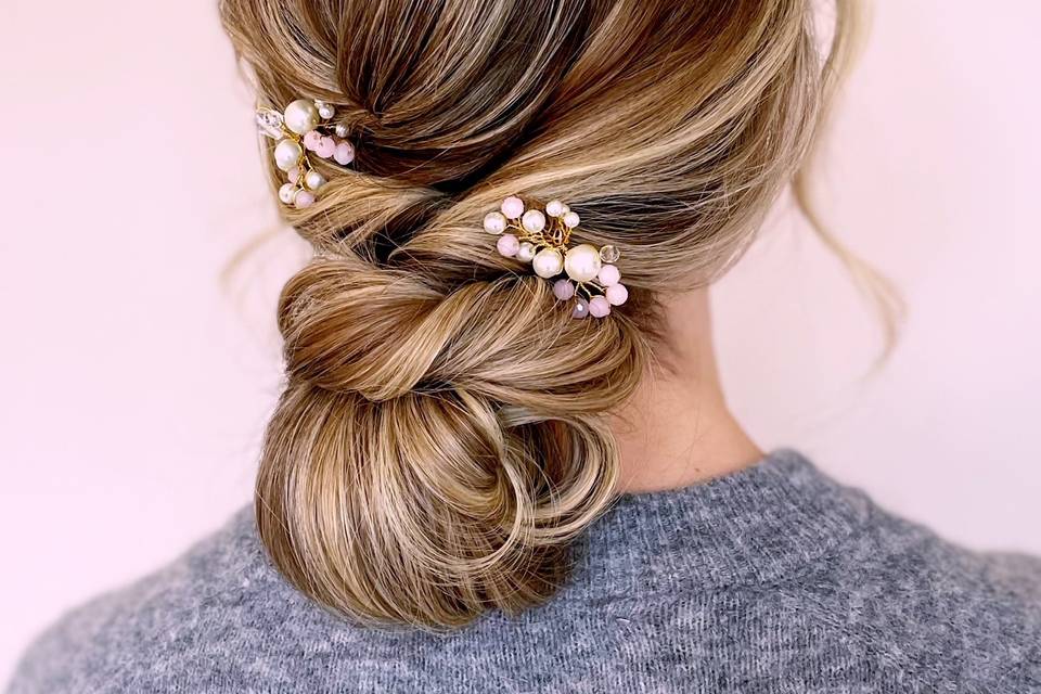 Loose low bun