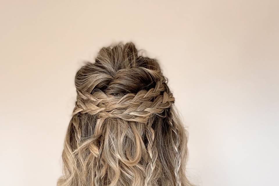 Boho half up