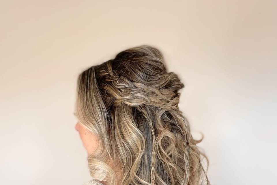 Boho half up