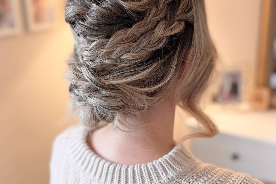 Boho low bun