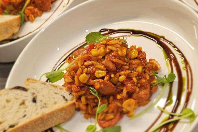 Spanish chorizo and orzo stew