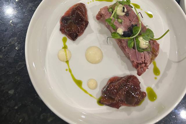 Asparagus and pea ham hock ter