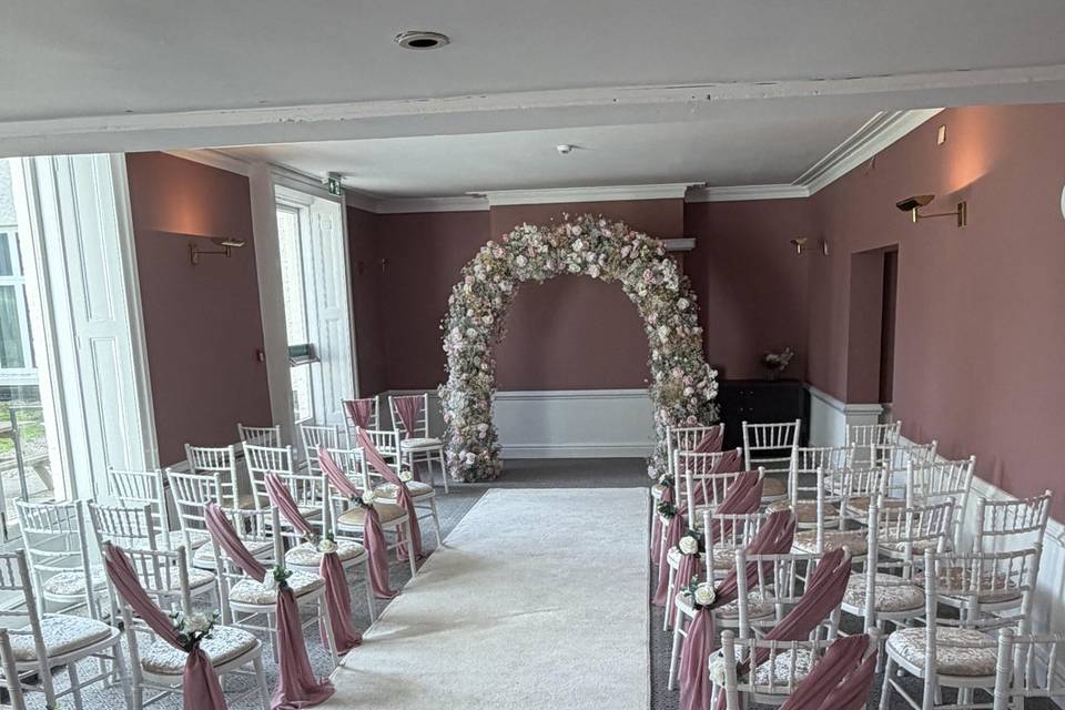 Wolston Suite ceremony set up