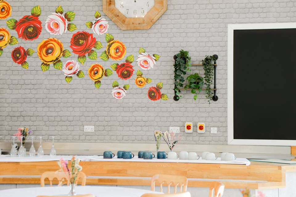 Hand painted flowers