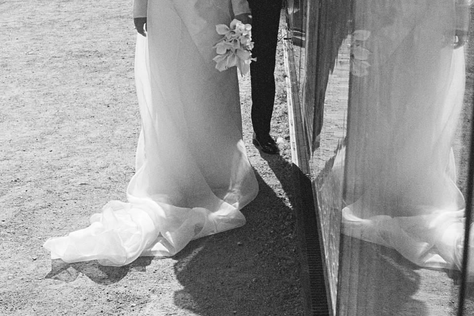 Analog wedding photo
