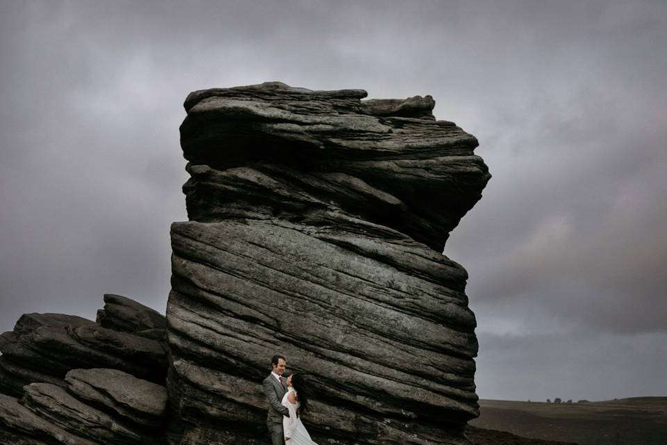 Dramatic wedding photos