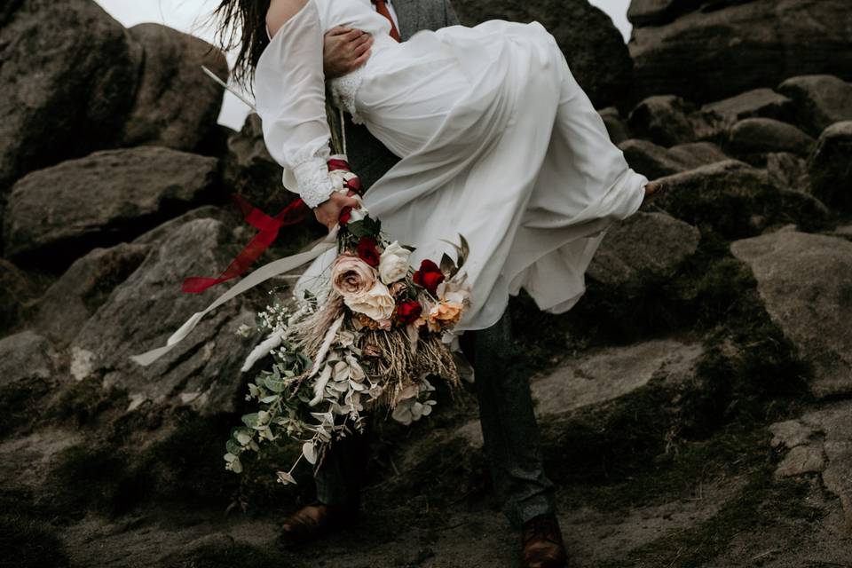 Dramatic wedding photos