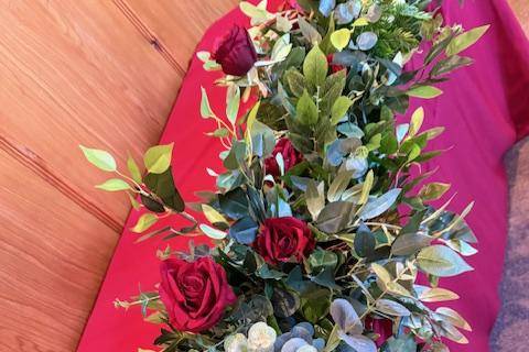 Deep Red Floral