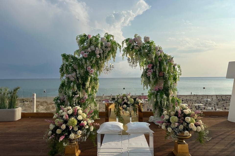 Wedding ritual sea view