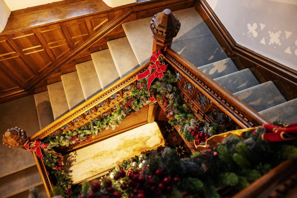 The Stairs at Christmas