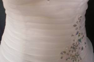 Detail of organza ball gown