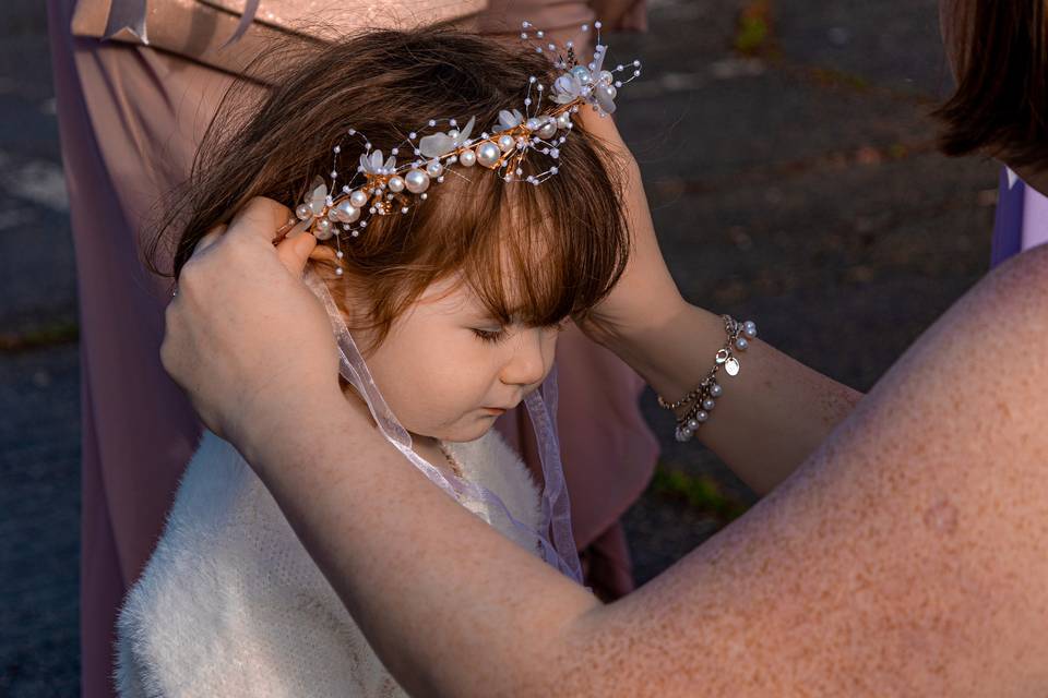 Getting ready Cornwall Wedding