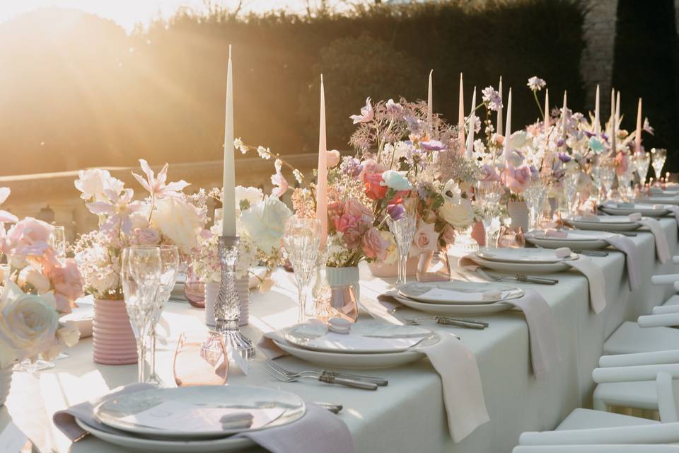 Golden hour tablescape