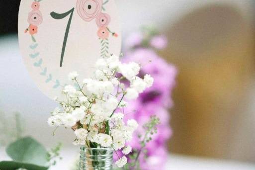Floral table number