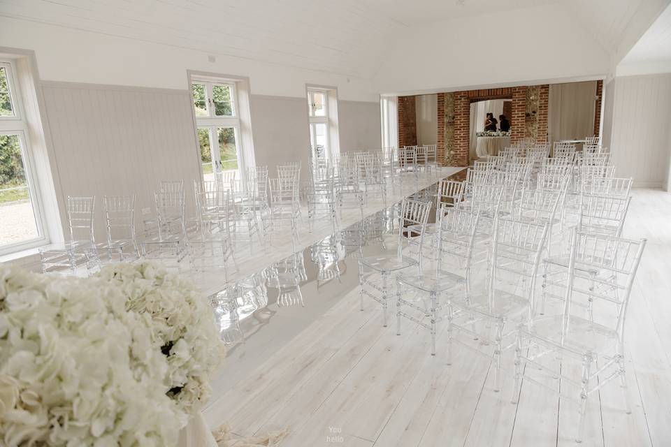 Wedding Hall - Ceremony styled