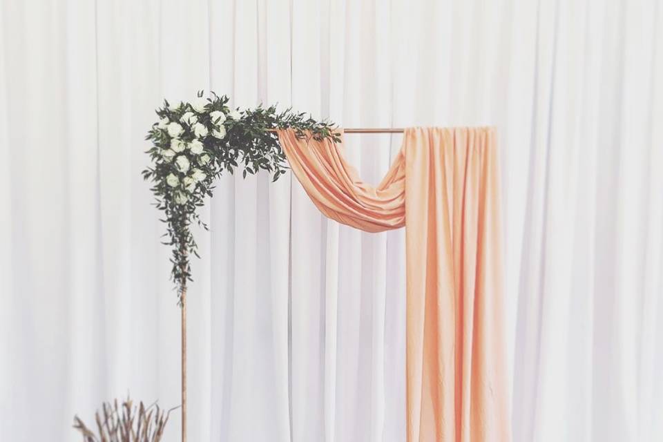 Botanical copper backdrop