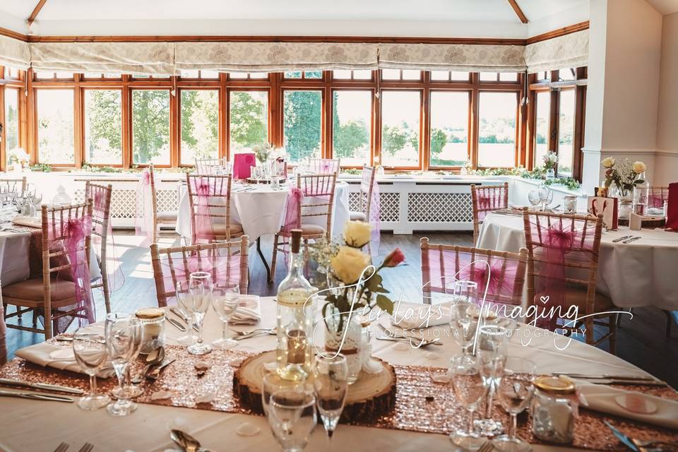 Wedding breakfast in Farmhouse