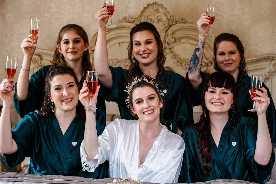 Bride with Bridesmaids