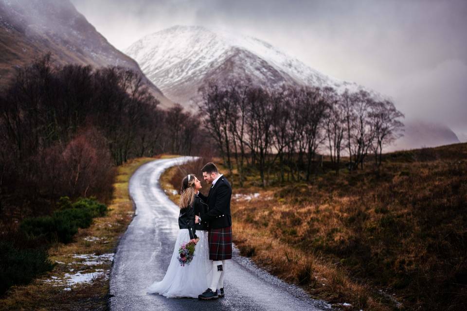 Newlywed Portraits in Glencoe