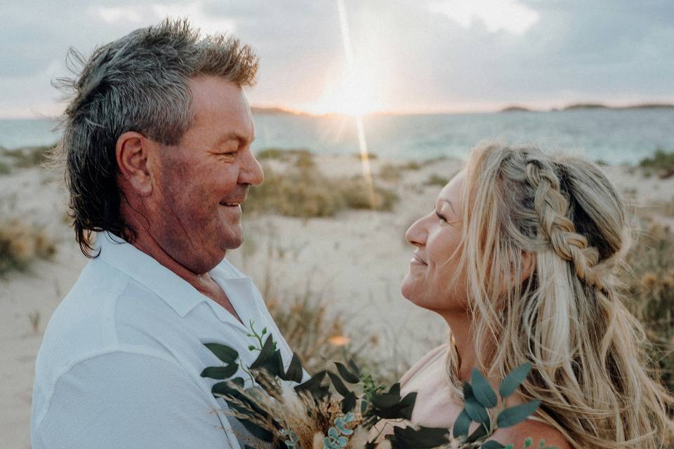 Beautiful beach ceremony