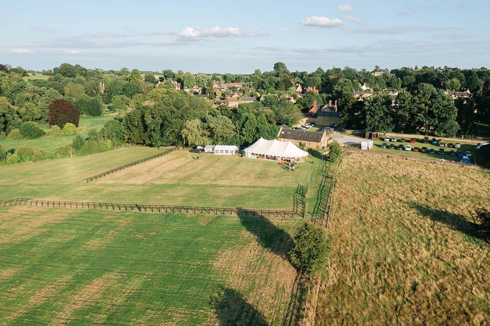 Perfect rural wedding field