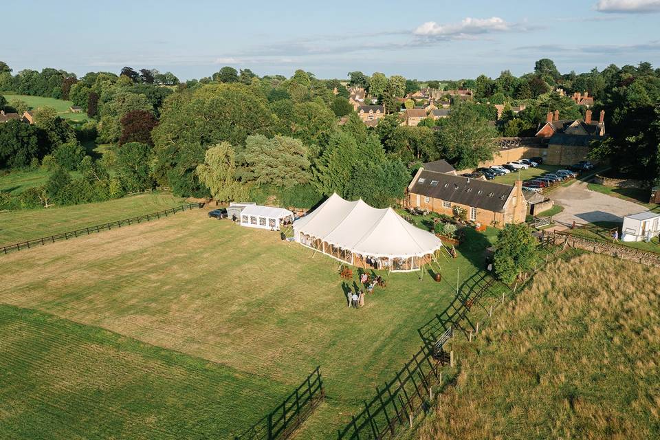 Marquee wedding field