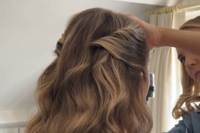 Modern half up half down