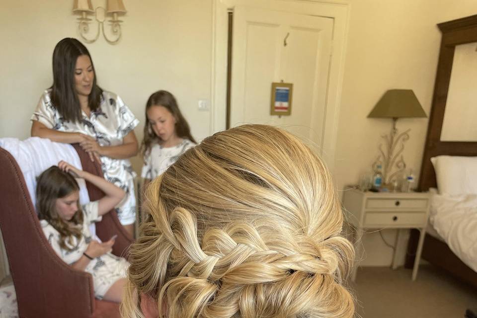 Soft braided updo