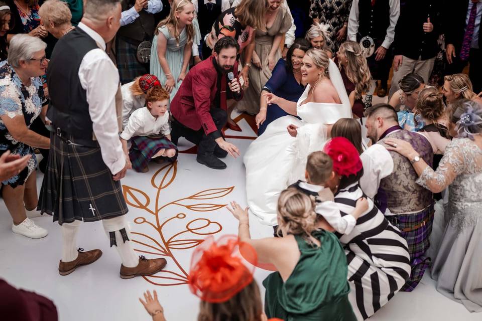 Wedding DJ crowd interaction