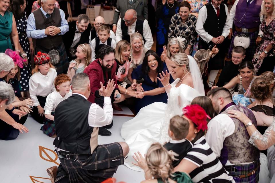 Wedding DJ crowd interaction