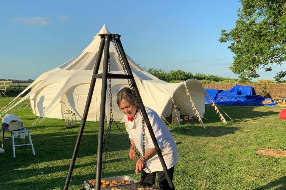 Open-air rustic cooking